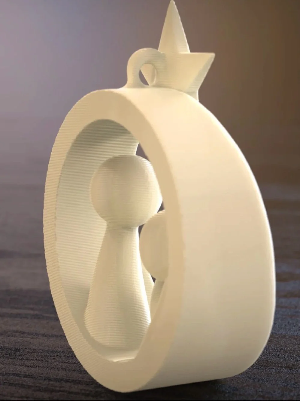Neutral White Minimalist Nativity Ornament - Unbranded it will be white